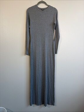 skims ribbed slip dress in taupe SKIMS Women's Beige Ribbed Maxi Lounge Slip Dress Ribbed Size XL READ